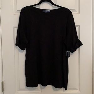NEW Karen Scott Woman black tee